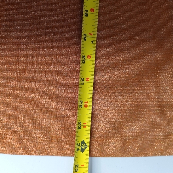 Two Birds in Paris Burnt Orange Metallic Silver Long-Sleeve Top - Picture 12 of 12